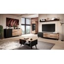 Стол журнальный HALMAR RANDOM LAW-1 дуб вотан/черный, 92/50/40